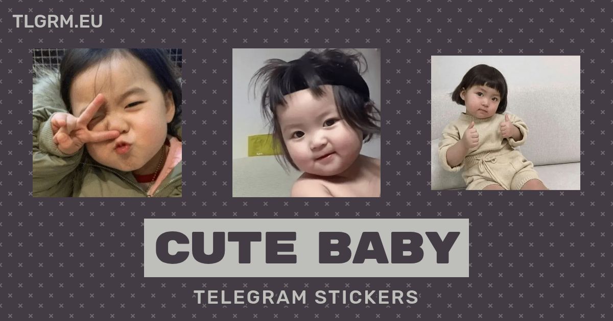 “Cute Baby” stickers set for Telegram