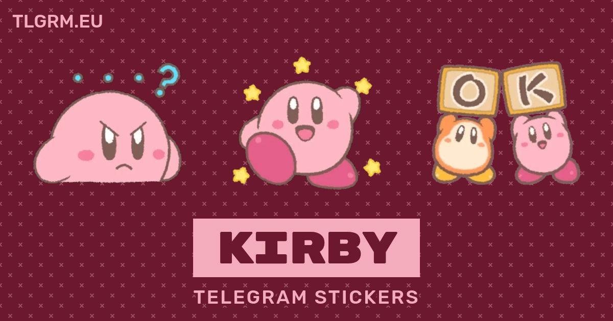 “Kirby” stickers set for Telegram