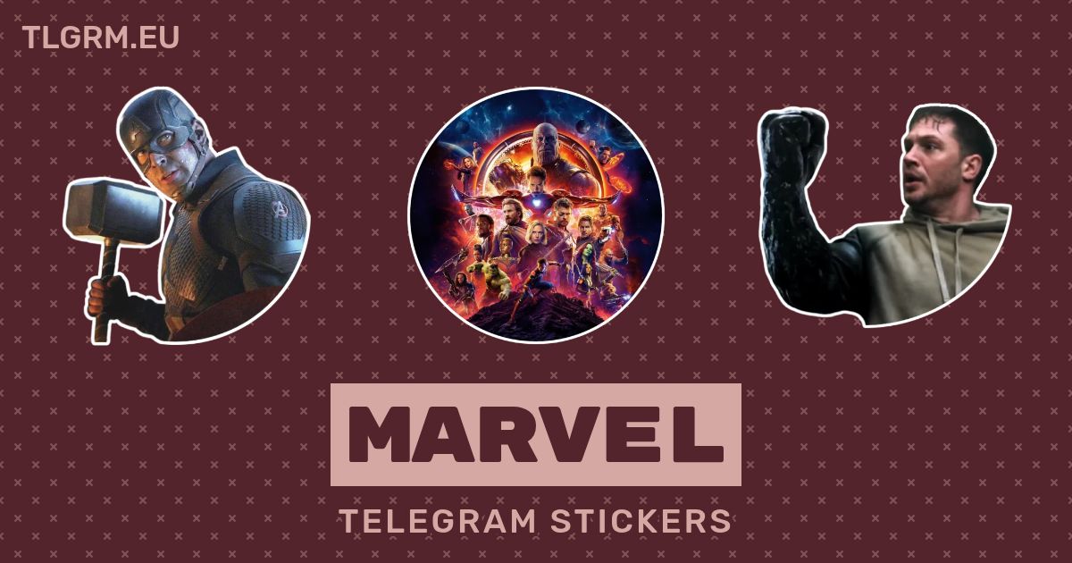 “Marvel” stickers set for Telegram