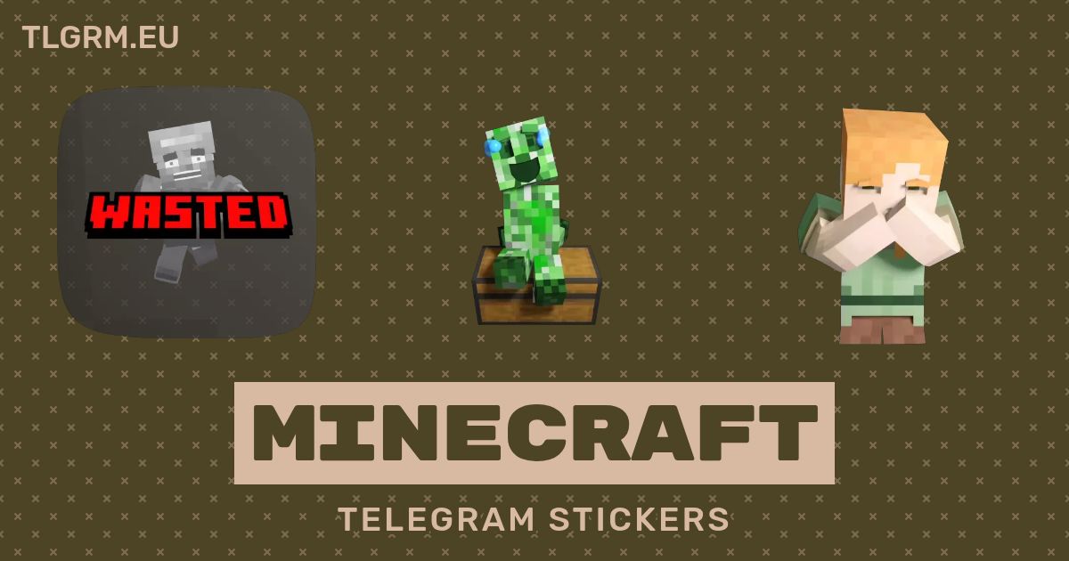 “Minecraft” animated sticker set for Telegram