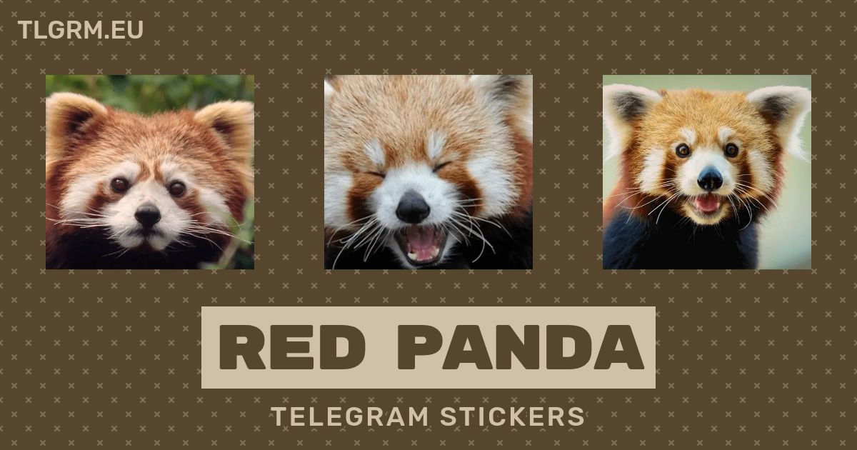 “Red Panda” stickers set for Telegram