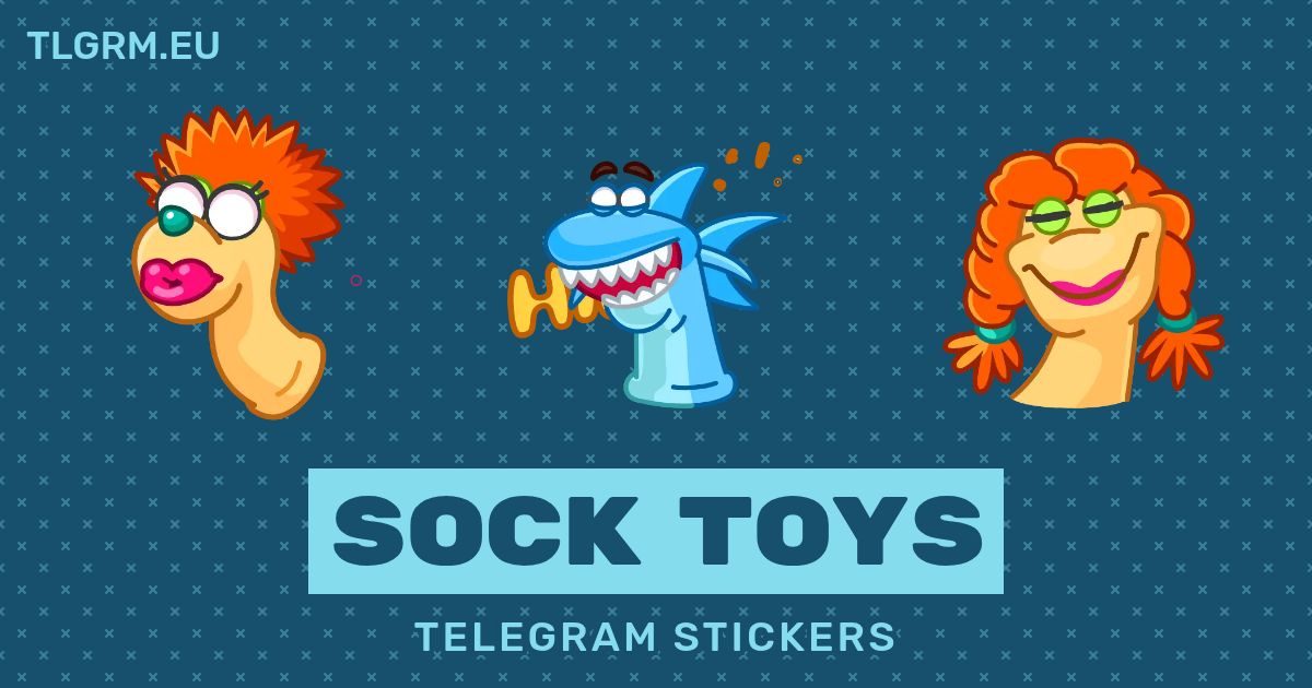 “Sock Toys” animated sticker set for Telegram