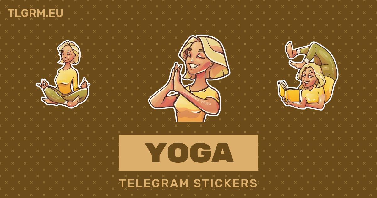 “Yoga” stickers set for Telegram