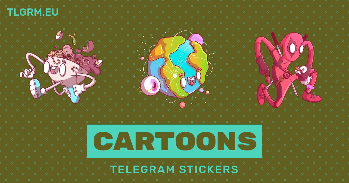 “Cartoons” stickers set for Telegram