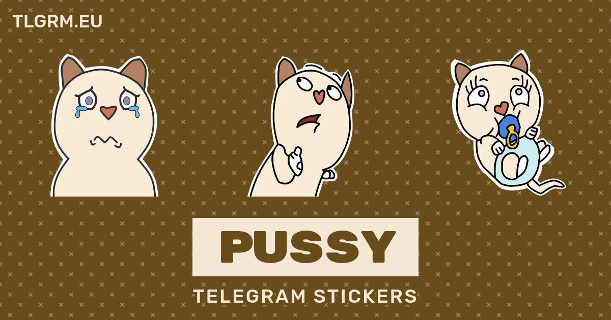 “Pussy” stickers set for Telegram