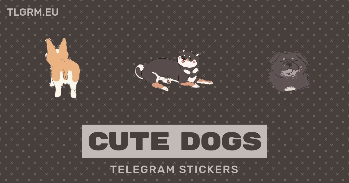 “Cute Dogs” stickers set for Telegram