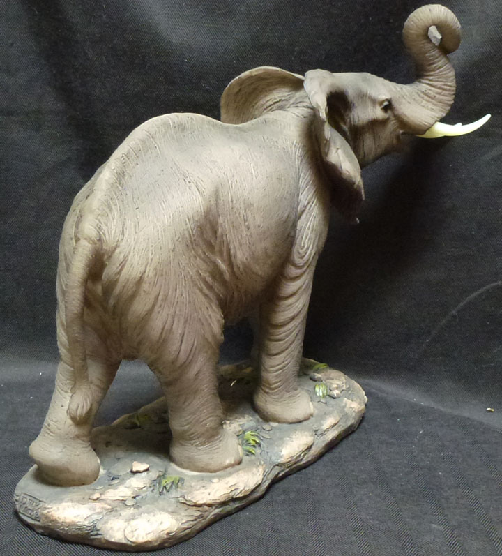 LUCKY Grey Elephant Statue Figurine H12" x L14.5" eBay
