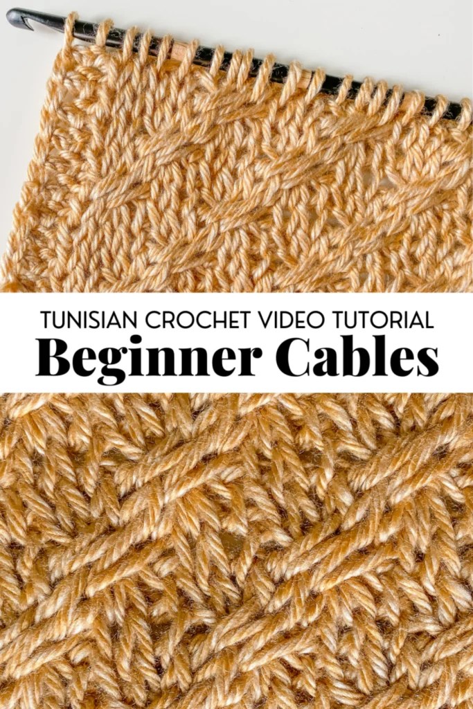 How to Tunisian Crochet Basic Cable Pattern VIDEO TUTORIAL TL Yarn