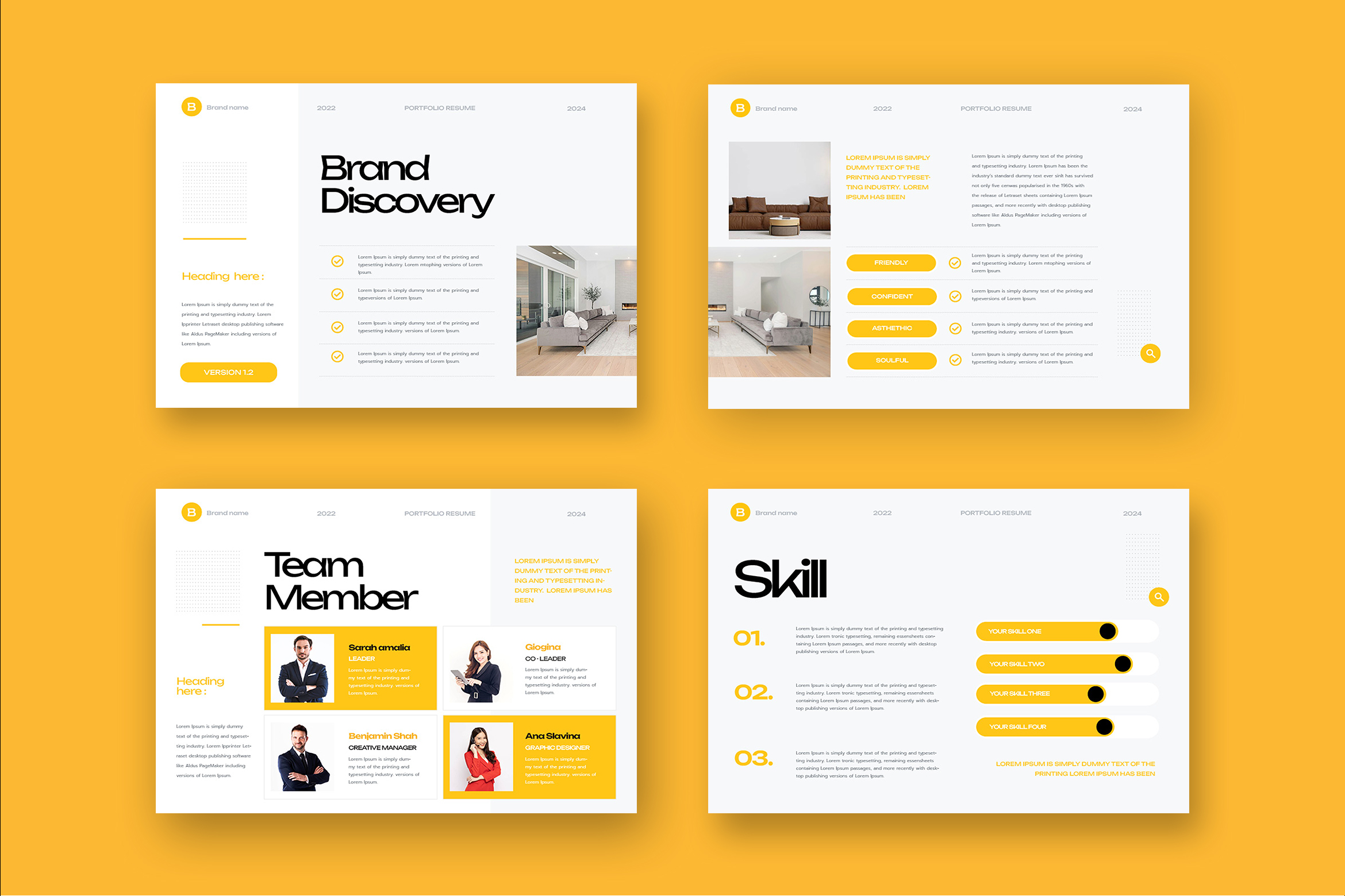 Modern Professional Brand Portfolio Template