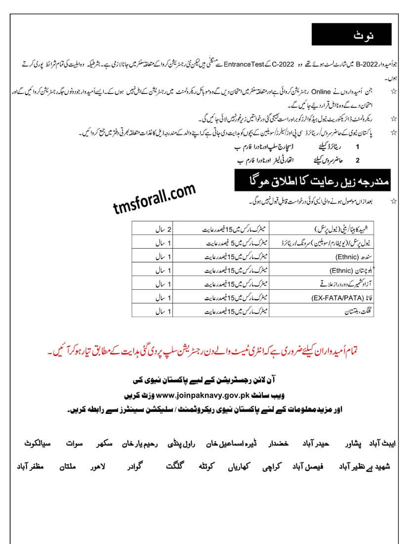 Pak Navy Sailor Jobs 2022 Marine Branch C2022S Announced