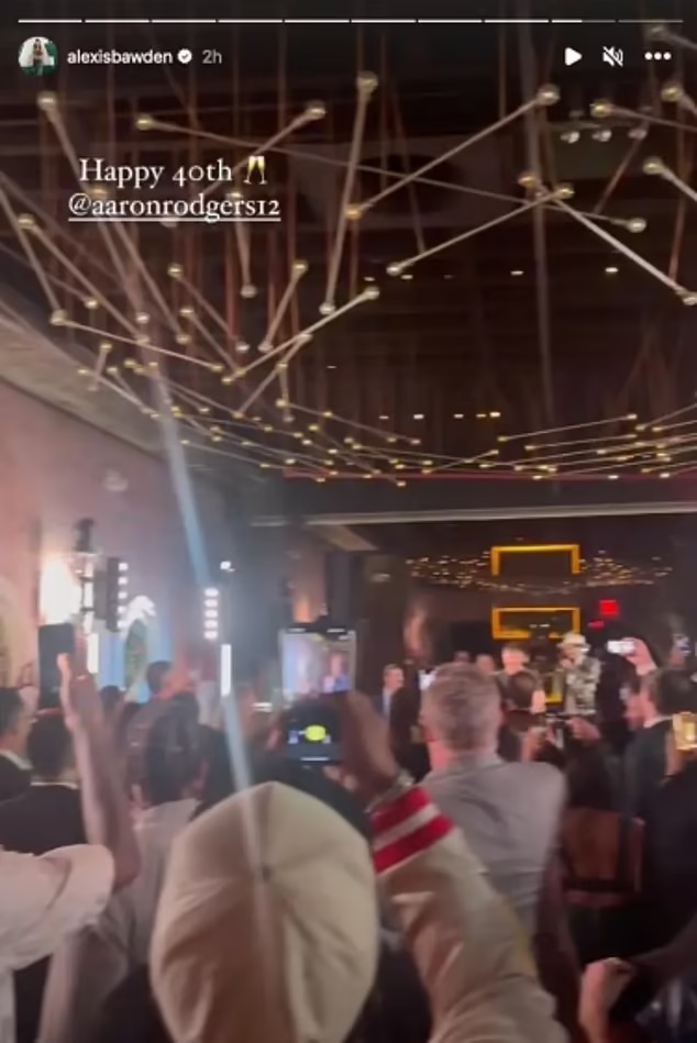 Aaron Rodgers Celebrates 40th Birthday with Miles Teller, Lindsey Vonn