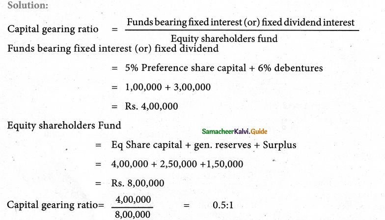 Samacheer Kalvi 12th Accountancy Guide Chapter 9 Ratio Analysis TN