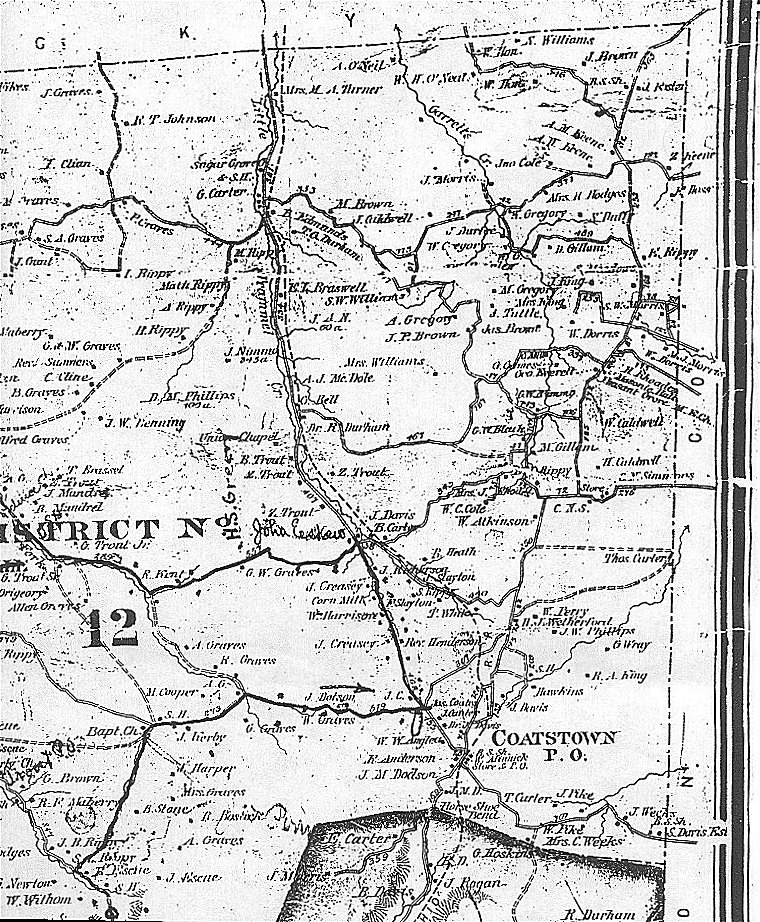 1878 Sumner County, TN Map Transcriptions, District 12