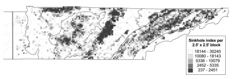 Tennessee Landforms Sinkholes