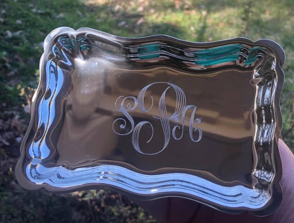 Salisbury Pewter Scalloped Tray Tennessee Pewter