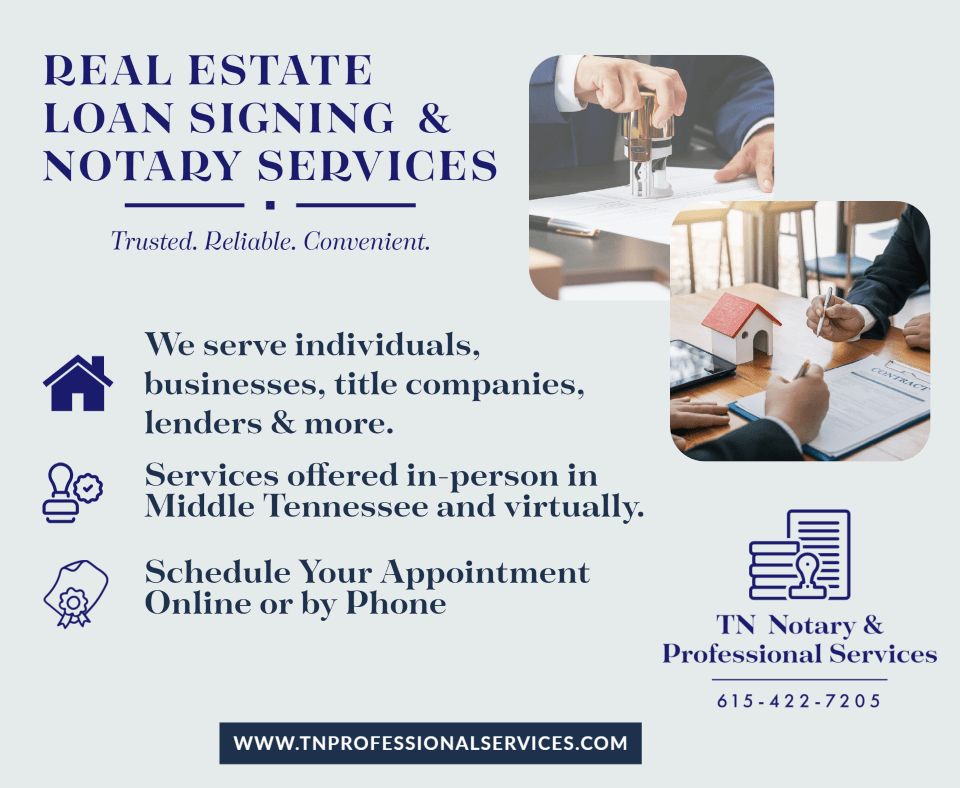 Real Estate Notary TN Notary
