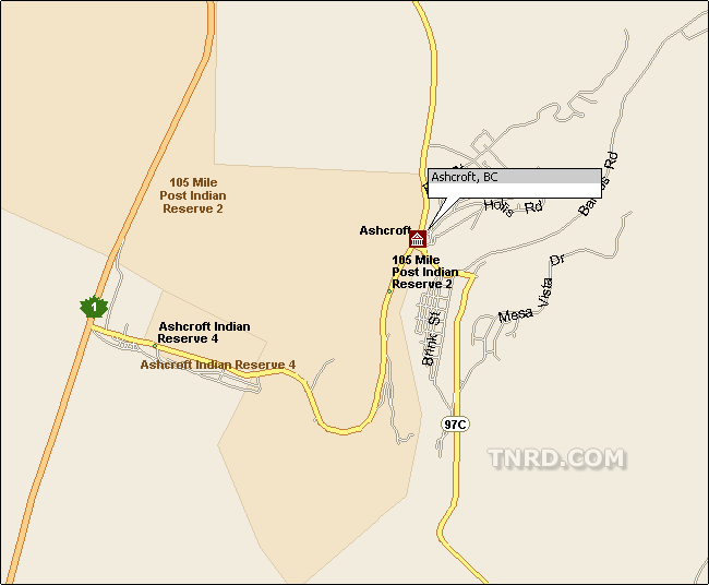 Ashcroft Bc Canada Map Ashcroft Road Maps
