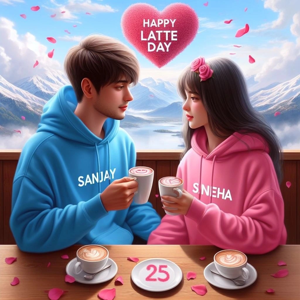 Happy Latte Day 2024 Ai Couple Name Images Editing Ai Image
