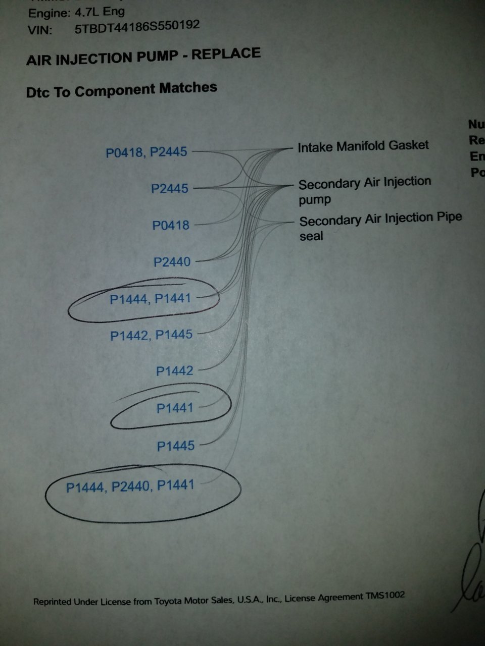 Secondary air intake pump issues. | Toyota Tundra Forum