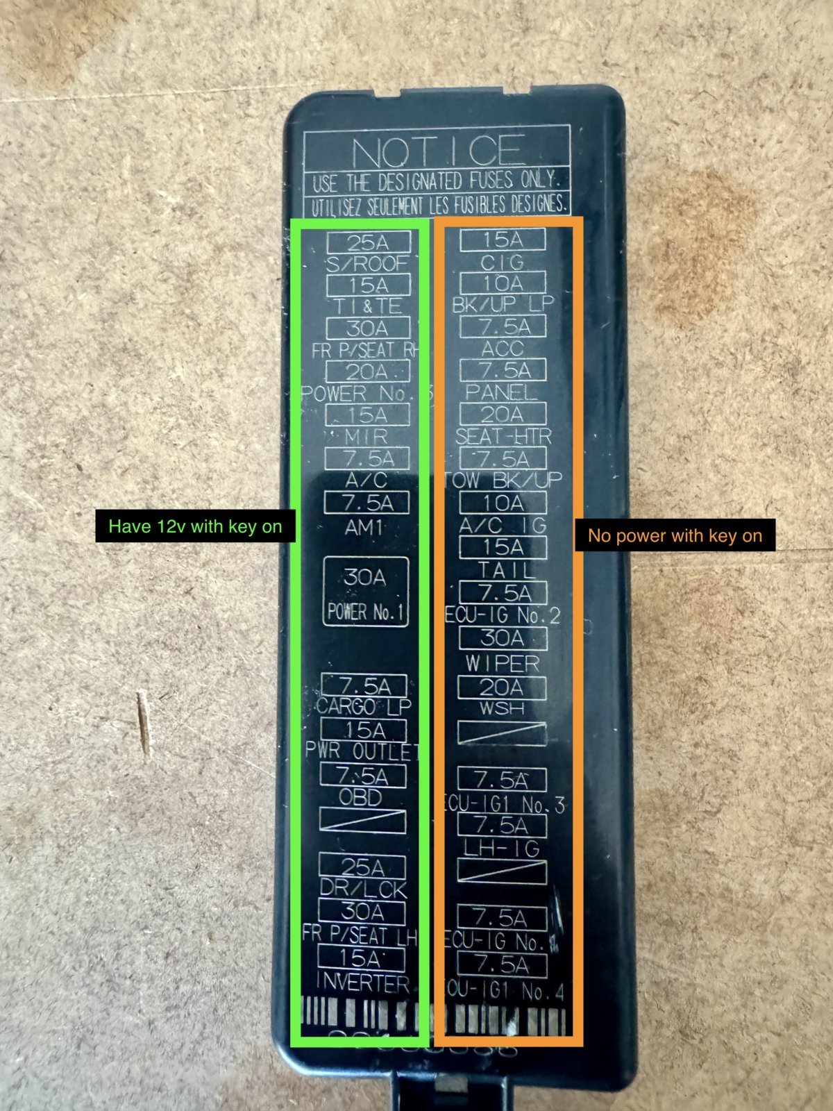 no power to under dash fuse panel | Page 2 | Toyota Tundra Forum