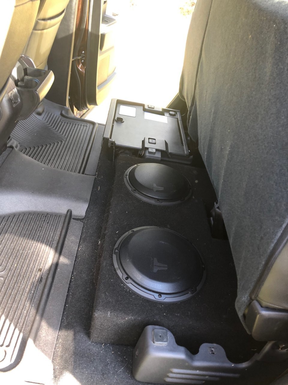 Double cabs rear seat storage solutions Toyota Tundra Forum