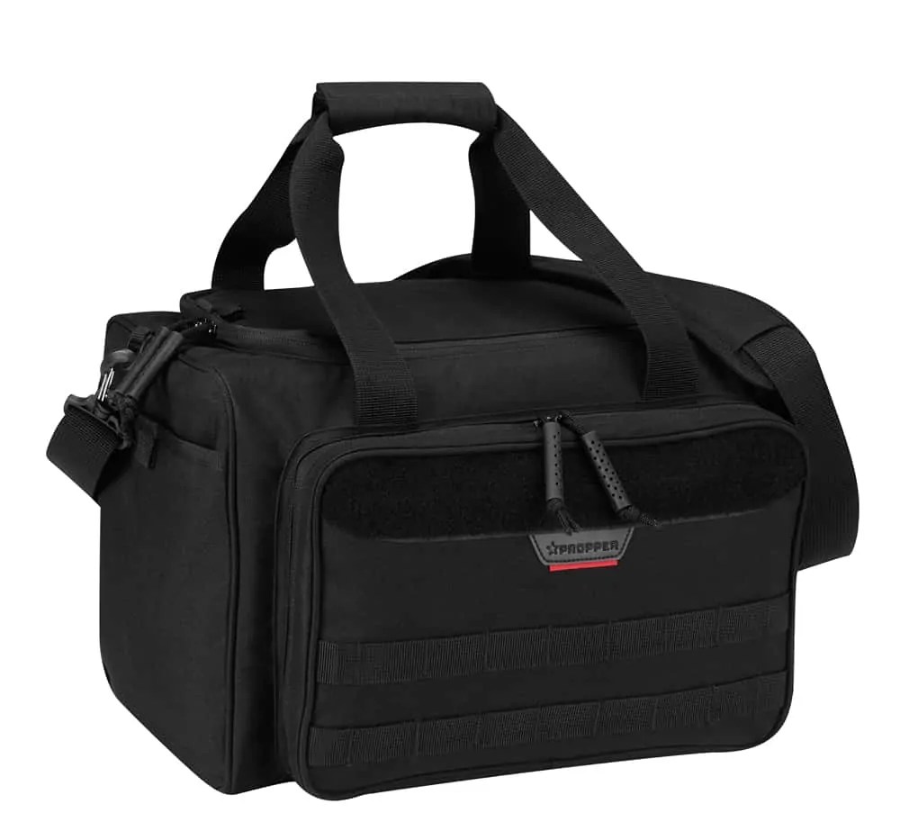 Padded Range Bag for Pistol Storage & Transport with Fold Out Mat Panel