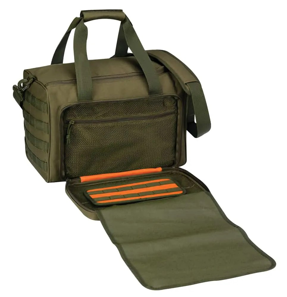 Padded Range Bag for Pistol Storage & Transport with Fold Out Mat Panel