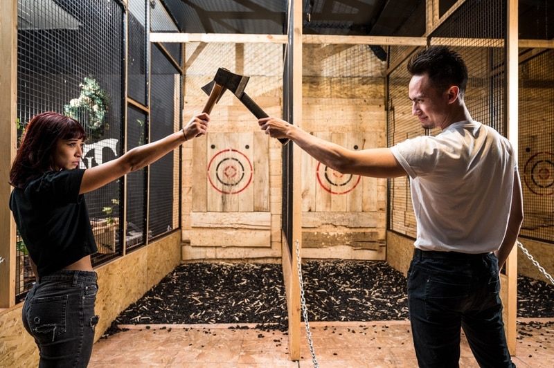 TNT Axe Throwing Activity in Montreal