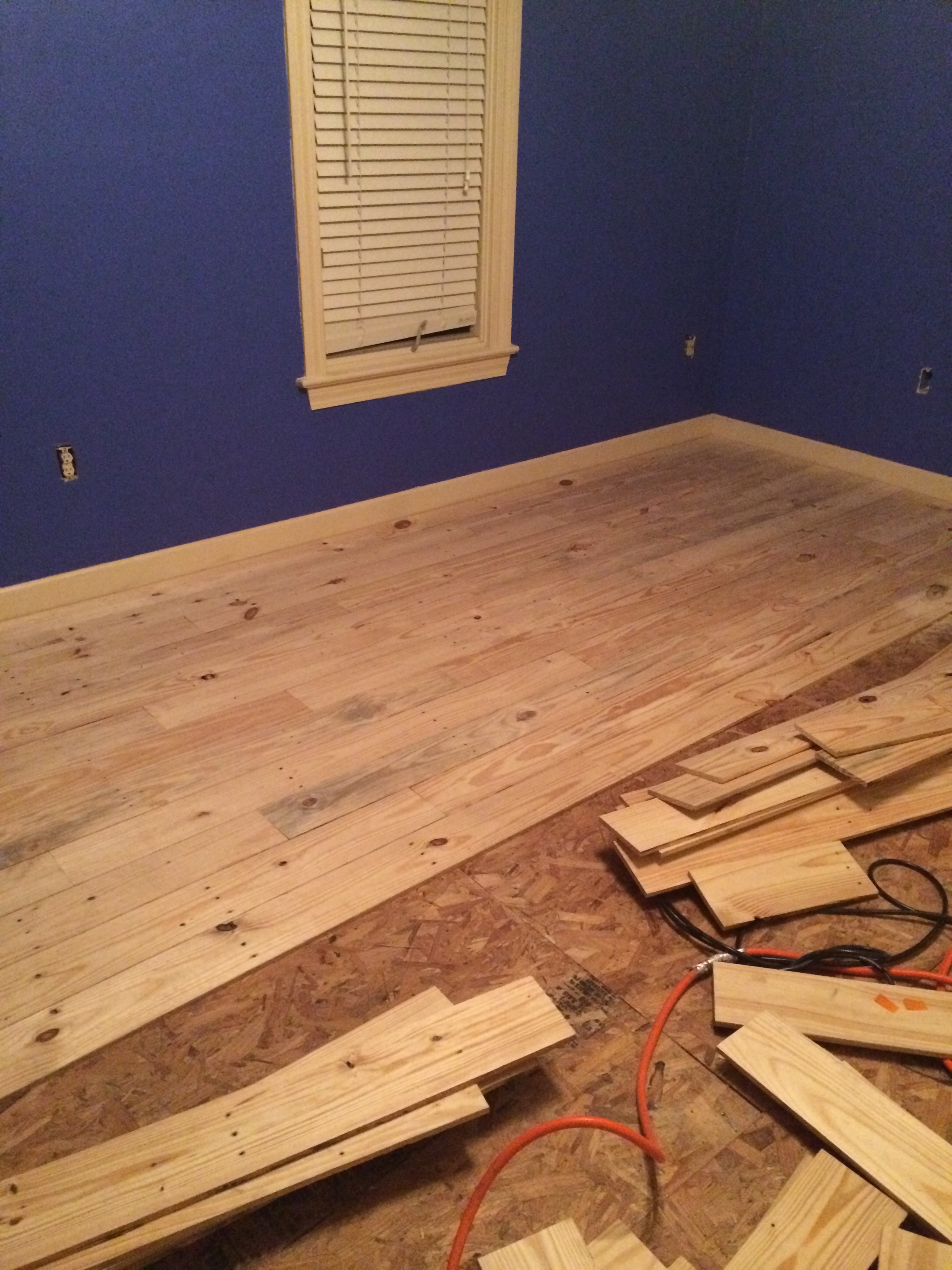 Old Pallets Converted into Flooring! Jackson, Mississippi Roofing and