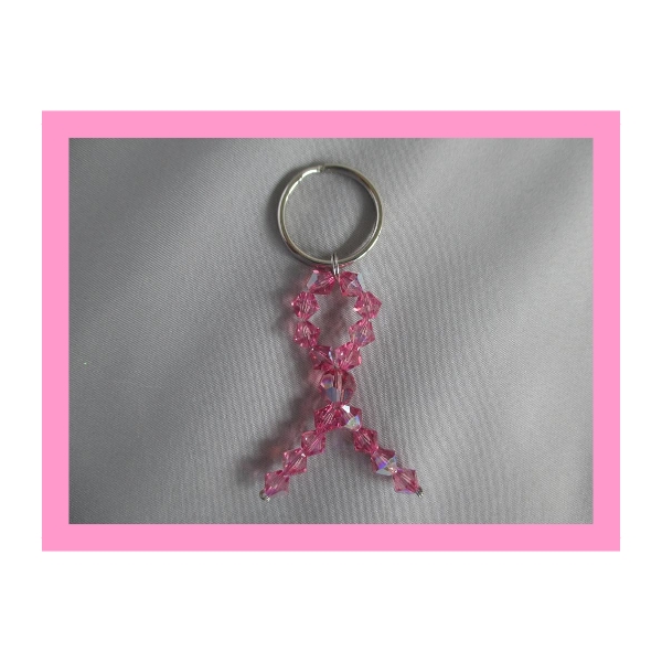 Awareness / Cause / Support / Cancer Ribbon Keychain Beading Pattern