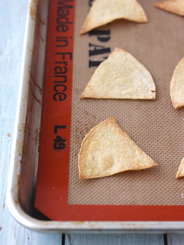 Toaster Oven Baked Corn Tortilla Chips