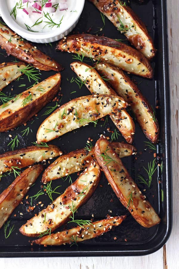 Toaster Oven Baked Potato Wedges