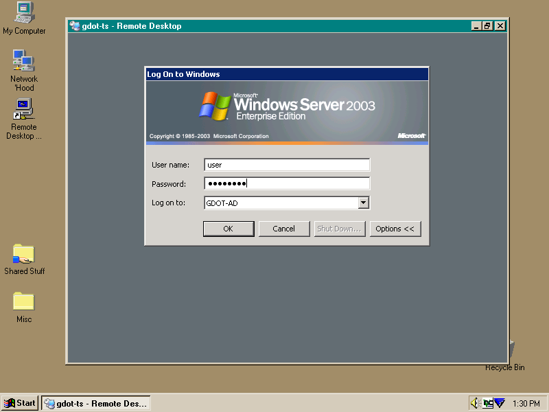 MS Terminal Services
