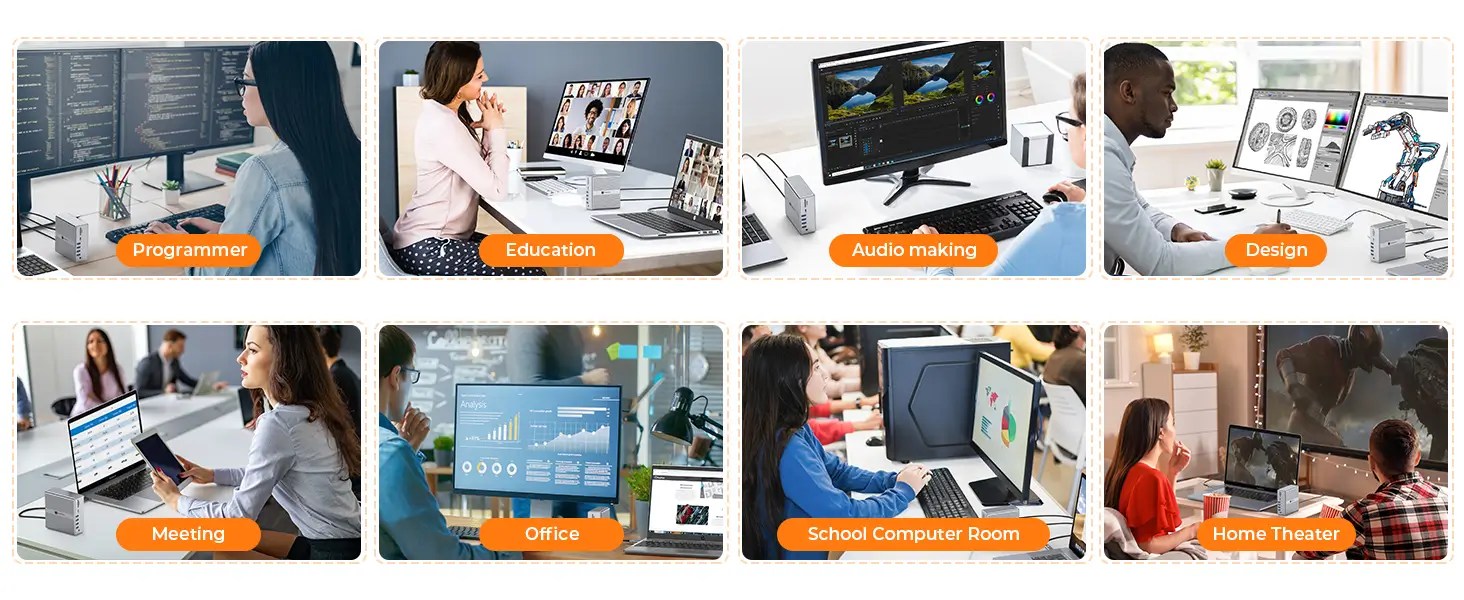 18-In-1 Docking Station USB 3.0 or USB-C Dual Monitor Universal Dock U