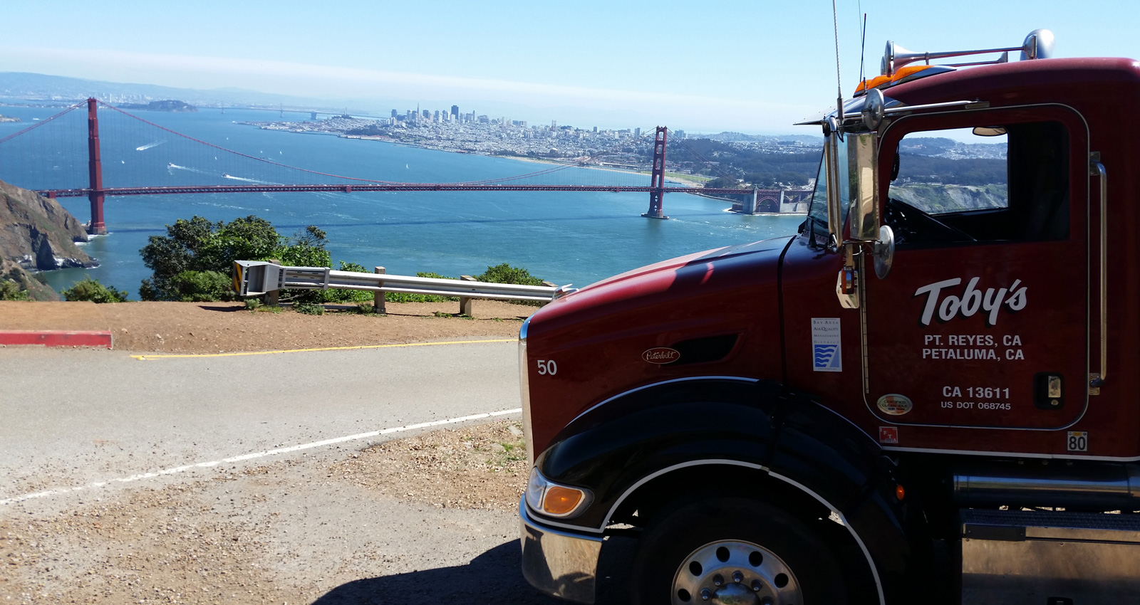 Contact Toby's Trucking Marin and Sonoma Hauling Services