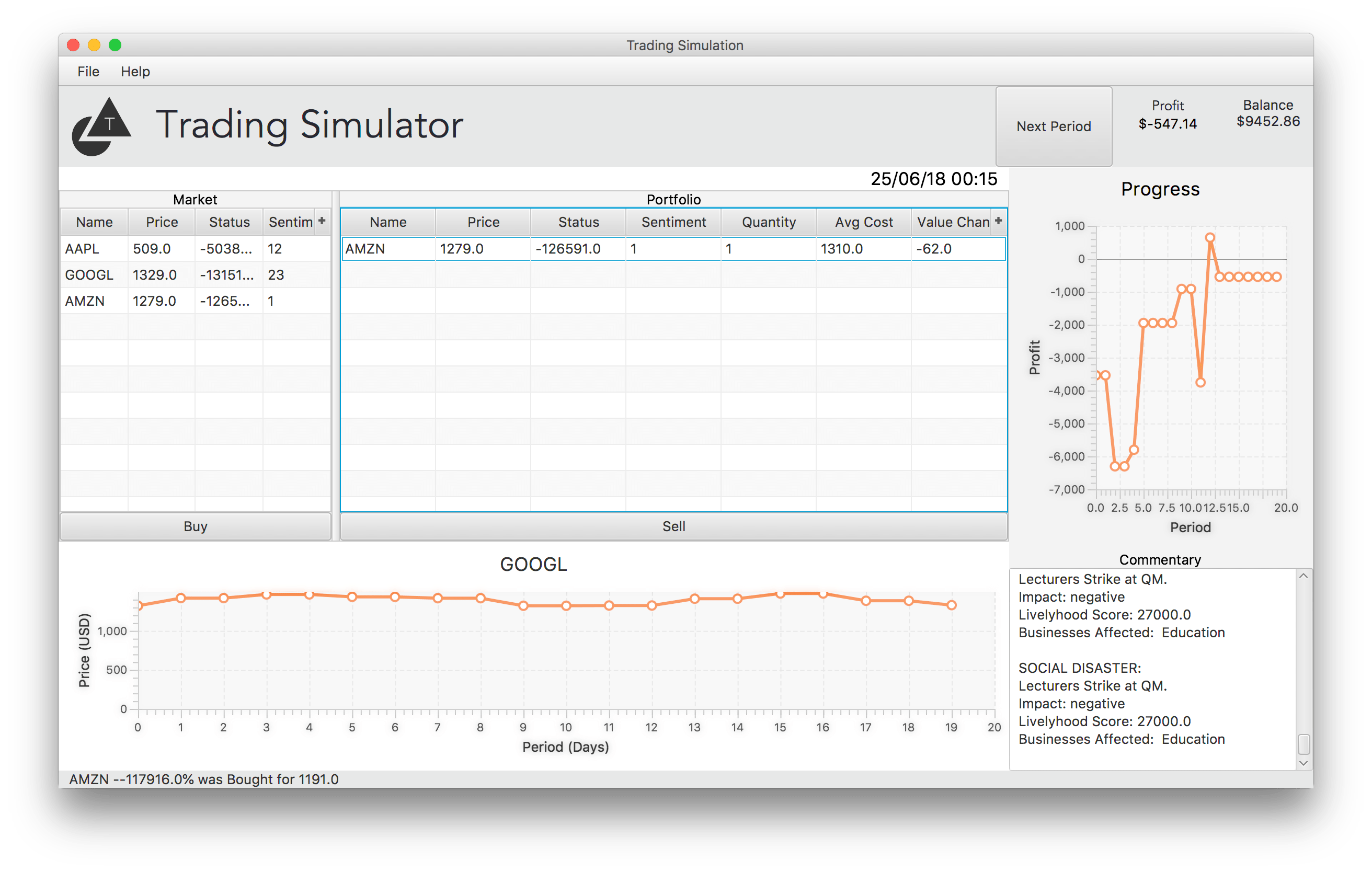 Stock Trading Simulator Java VITOCK