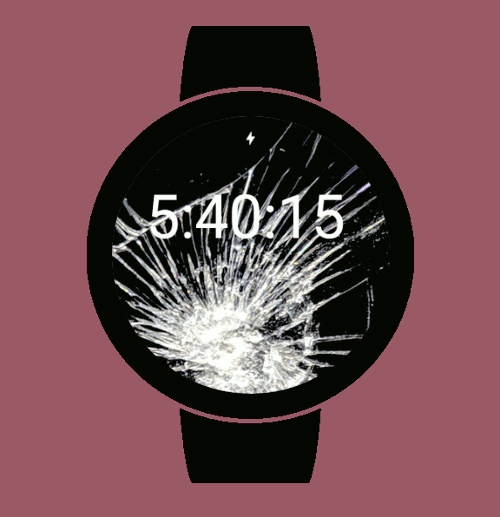Crash Watch Face — Prank broken watch screen for Wear OS 👉⌚️💥