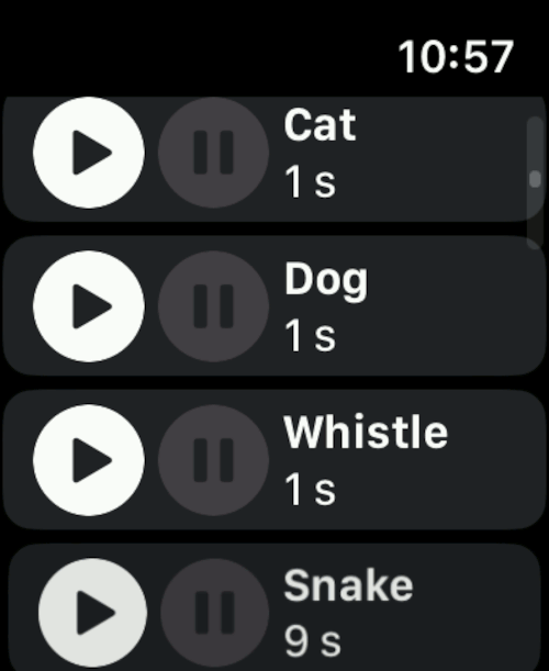 Sound Watch. Set of 50 useful, curious or funny sounds to play on your