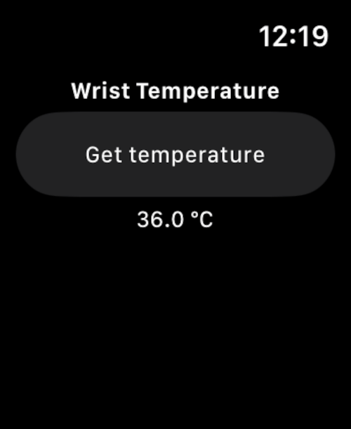 Wrist Temperature Get the most recent wrist temperature calculated by