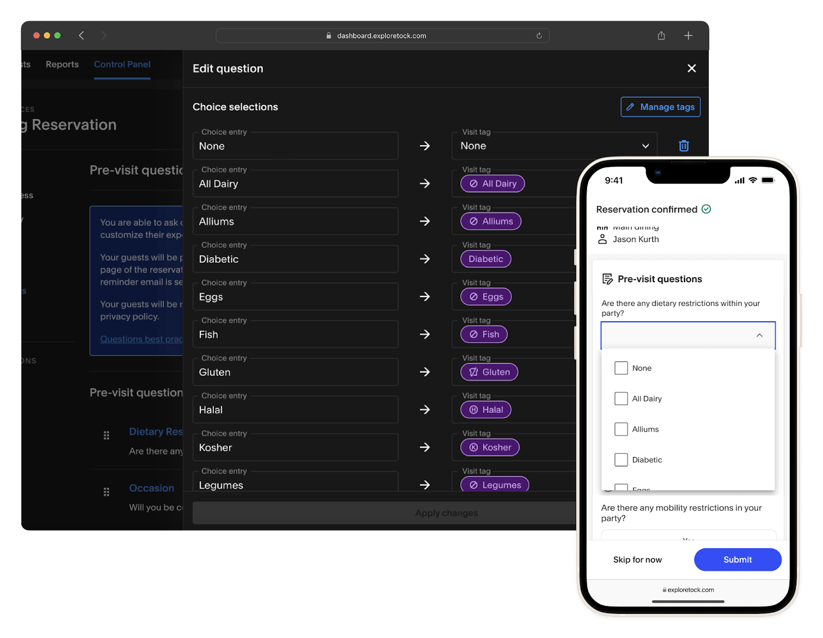Setting Up Previsit Questions Tock