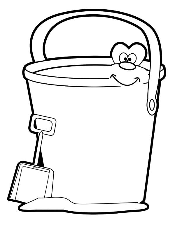 Beach Bucket Coloring Page Sketch Coloring Page