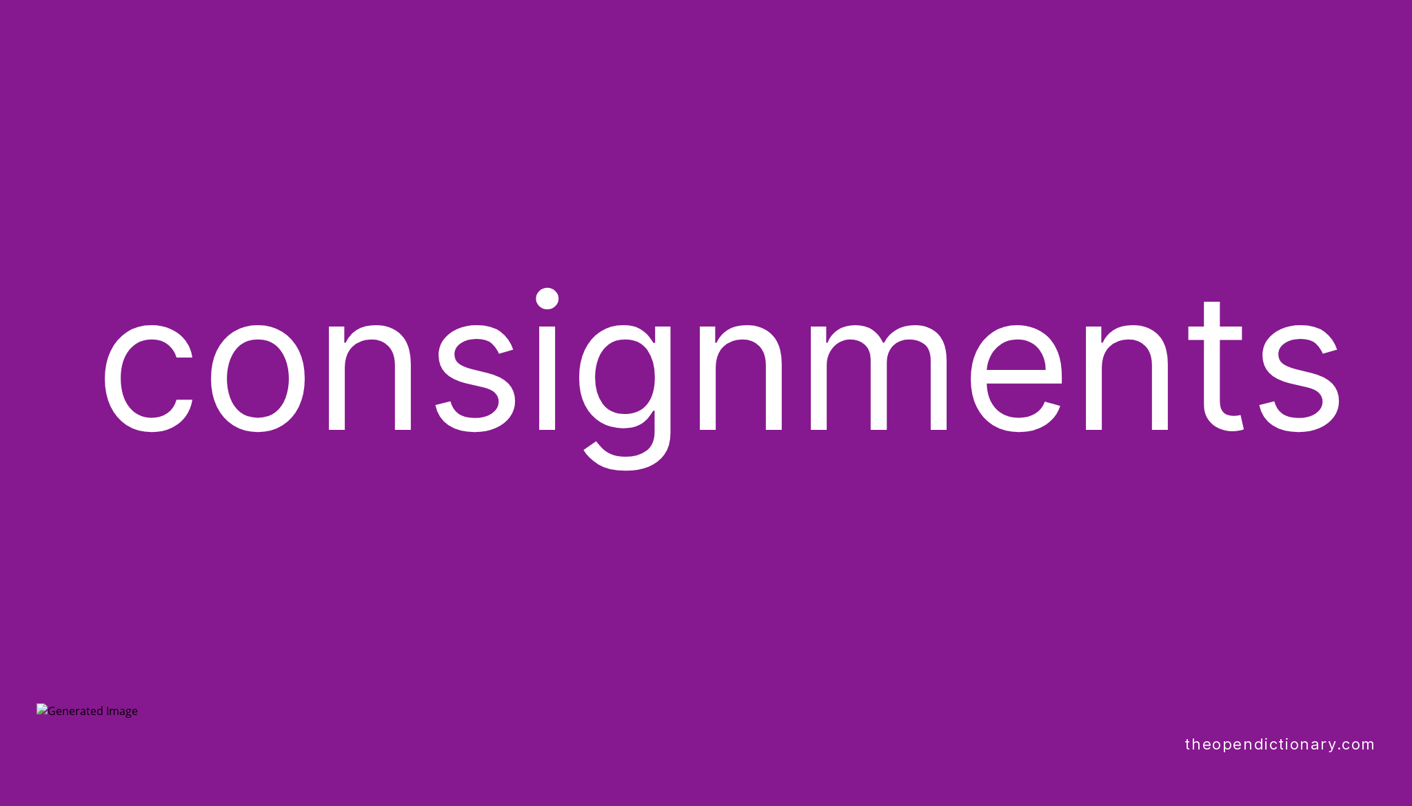 Consignments Meaning of Consignments Definition of Consignments