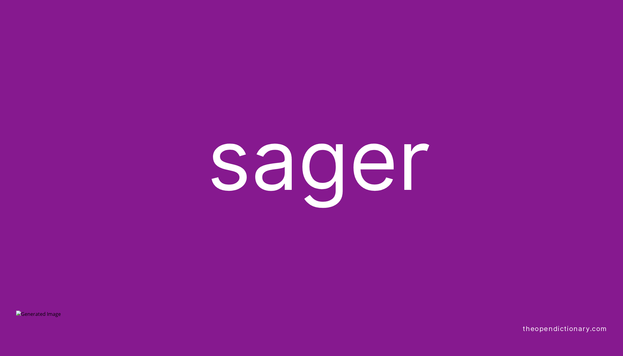 Sager Meaning of Sager Definition of Sager Example of Sager