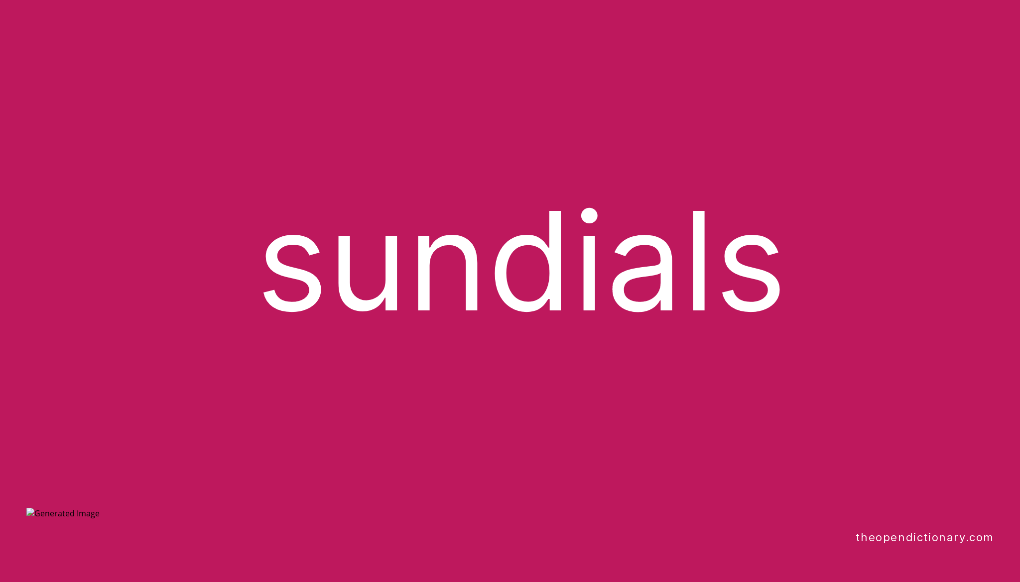 Sundials Meaning of Sundials Definition of Sundials Example of