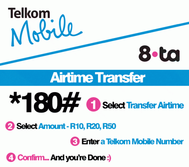 How do I transfer airtime with Telkom Mobile Airtime Share