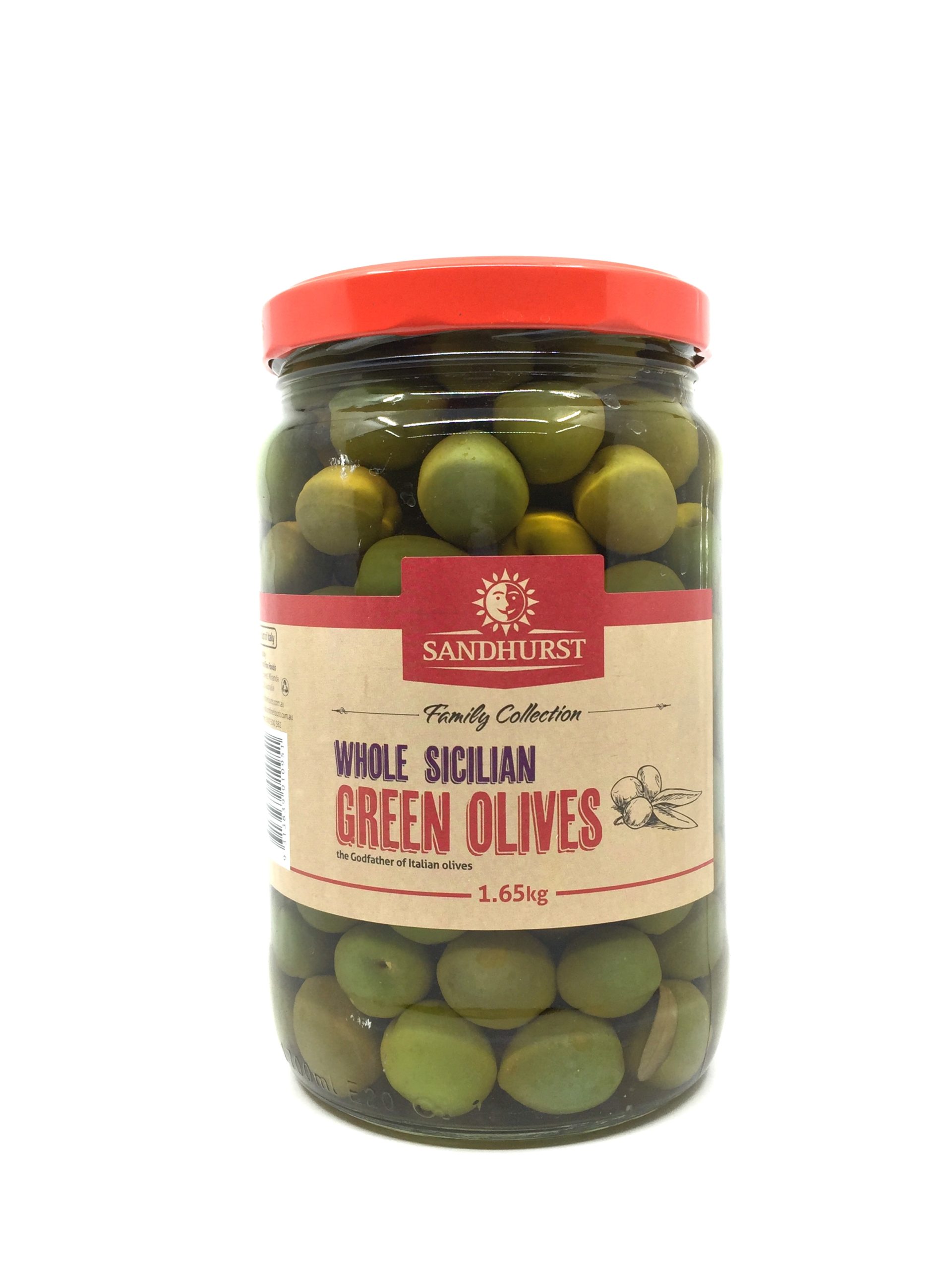 Whole Sicilian Green Olives 1.65Kg Todarellos