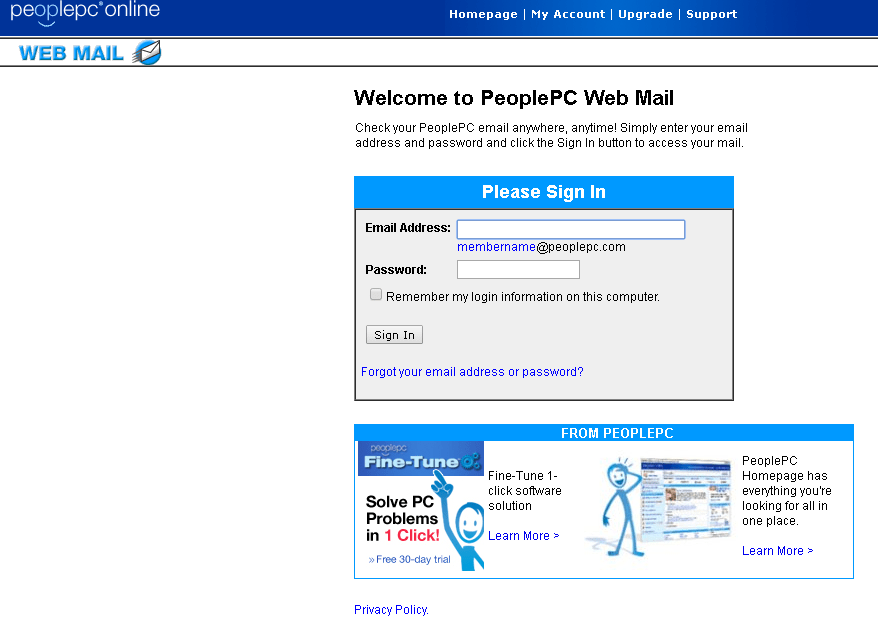 Peoplepc Webmail Not Secure