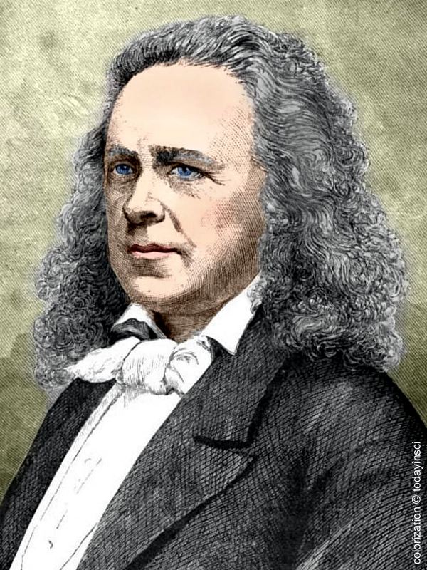 Elias Howe Large Picture Color Head and Shoulders