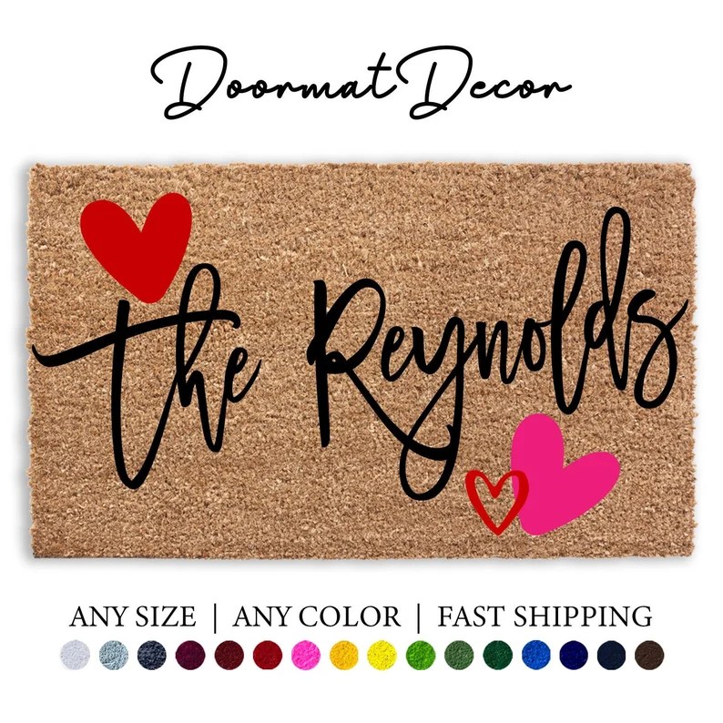 20+ Valentine Doormats you'll love for your front porch!