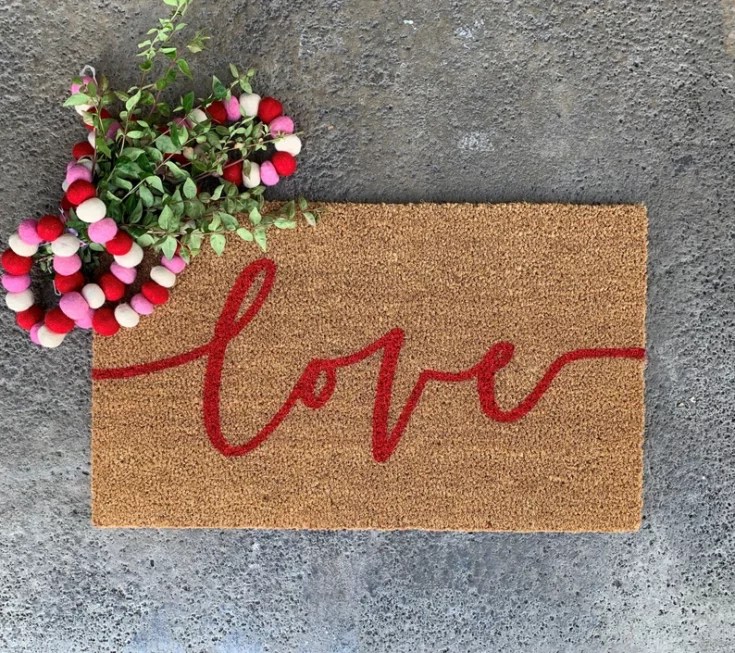 20+ Valentine Doormats you'll love for your front porch!